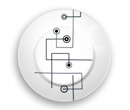 Black Circuit Dinner Plate