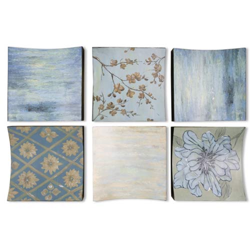 Rain Collage by Grace Feyock: 14 x 14 Oil Painting Reproduction,