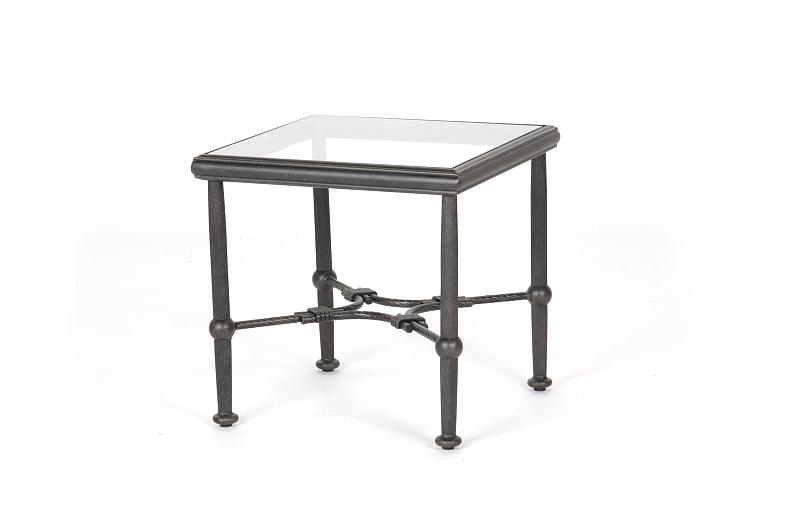 Santorini Outdoor Luxury Side Table with Glass