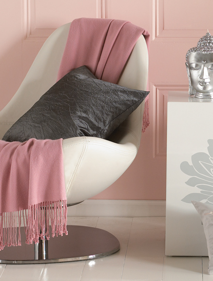 Blissliving Home Argo Pink Bamboo & Cashmere Luxury Throw