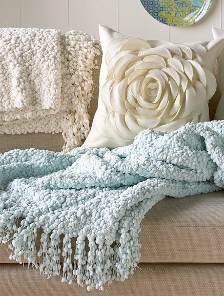 Blissliving Home Temi Throw, Cream