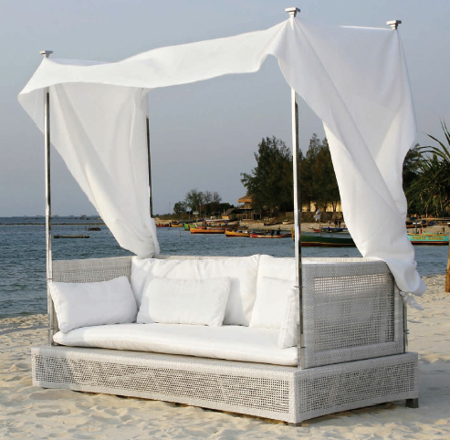 Grand Caymen Outdoor Daybed w/Stainless Steel Accents ~ Sale!