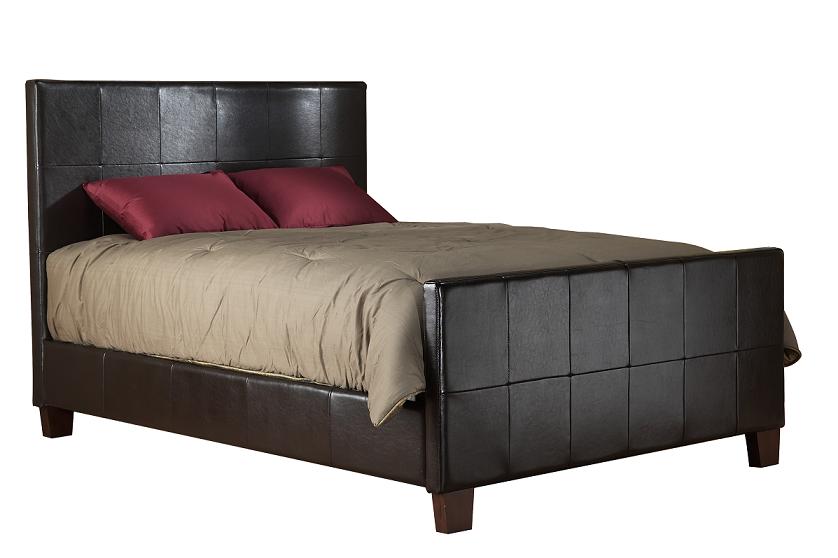 Lexington Eco-Friendly Leather Low Profile C.King Bed,Chocolate