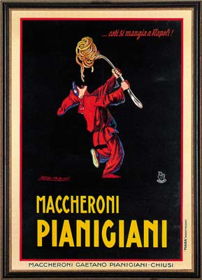 Maccheroni Pianigiani Vintage Framed Print 41" x 58"