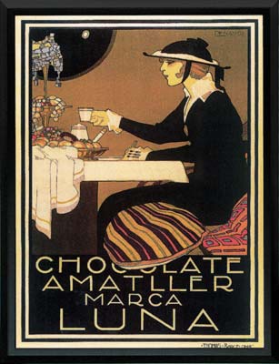 Chocolate Amatller Framed Vintage Art Collection ~ Large