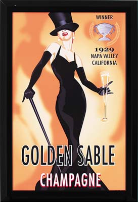 Golden Sable II by Poto Leifi Vintage Framed Print 25" x 37"